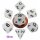 10mm Mini Polyhedral Dice set: Glow in the Dark Clear