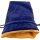 Large Velvet Dice Bag: Blue w/ Gold Satin