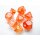 BorealisÂ® Polyhedral Blood Orange/white Luminaryâ„¢ 7-Die Set (with bonus die)