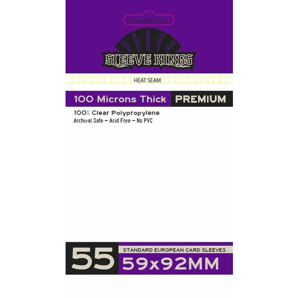 Premium SK Standard European Card Sleeves (59x92mm) - 55/Pack, 100 Microns