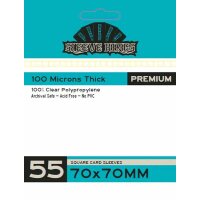 Premium SK Square Card Sleeves (70x70mm) - 55/Pack, 100 Microns