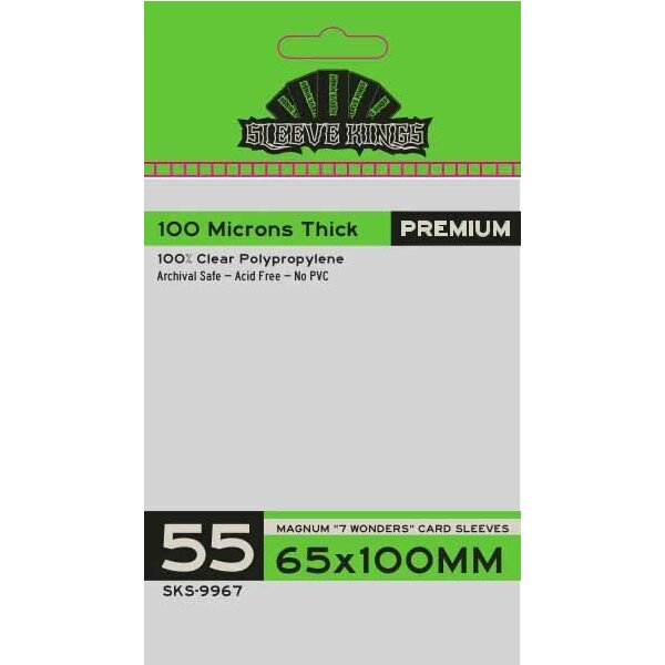 Magnum "7 Wonders" Card Sleeves (65x100mm) - 55/Pack, 100 Microns