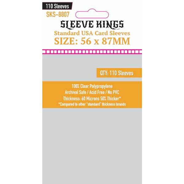 Sleeve Kings Standard USA Card Sleeves (56x87mm) - 110/Pack