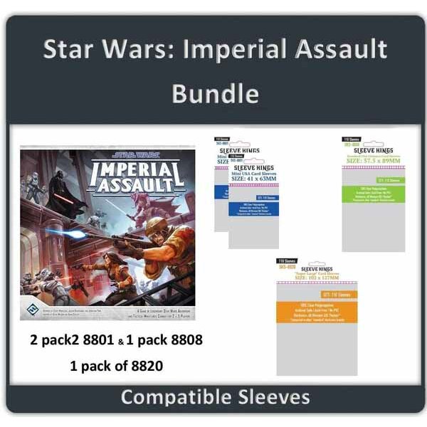 "Star Wars: Imperial Assault" Compatible Sleeve Bundle (8801 X 2 + 8808 X 1 + 8820 X 1)