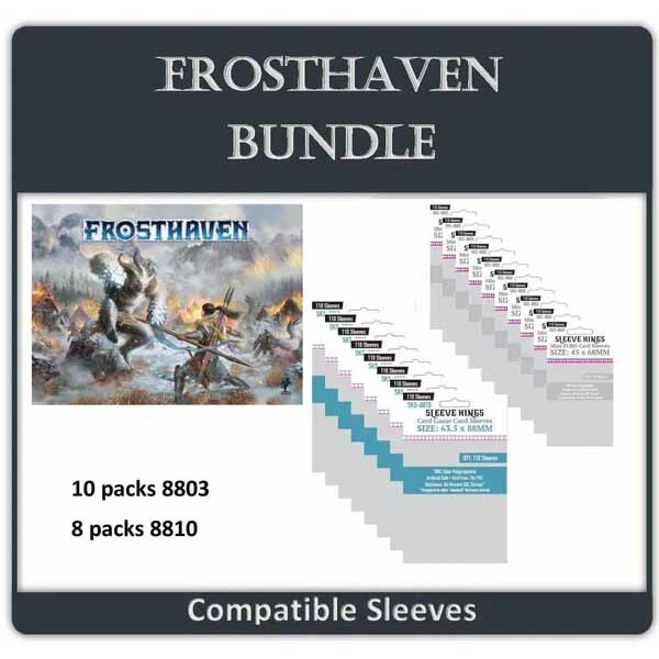 "Frosthaven" Compatible Sleeve Bundle (8803 X 10 + 8810 X 8) - Just a guess still!