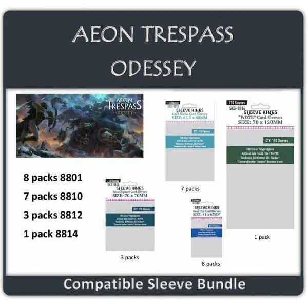 "Aeon Trespass: Odyssey" All-in Compatible Sleeve Bundle (8801 X 8 + 8810 X 7 + 8812 X 3 + 8814 X 1)