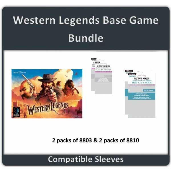"Western Legends Base Game" Compatible Sleeve Bundle (8810 X 2 + 8803 X 2)