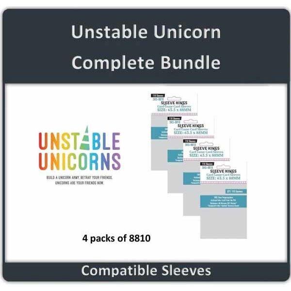 "Unstable Unicorns-complete" Compatible Sleeve Bundle (8810 X 4)