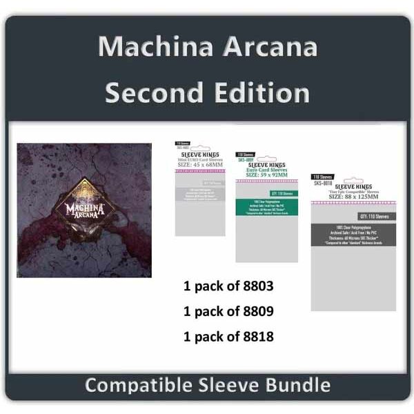 "Machina Arcana Second Edition" Compatible Sleeve Bundle (8803 X 1 + 8809 X 1 + 8818 X 1)