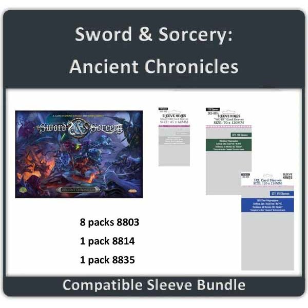 "Sword & Sorcery: Ancient Chronicles" Compatible Sleeve Bundle (8803 X 8 + 8814 X 1 + 8835 X 1)*