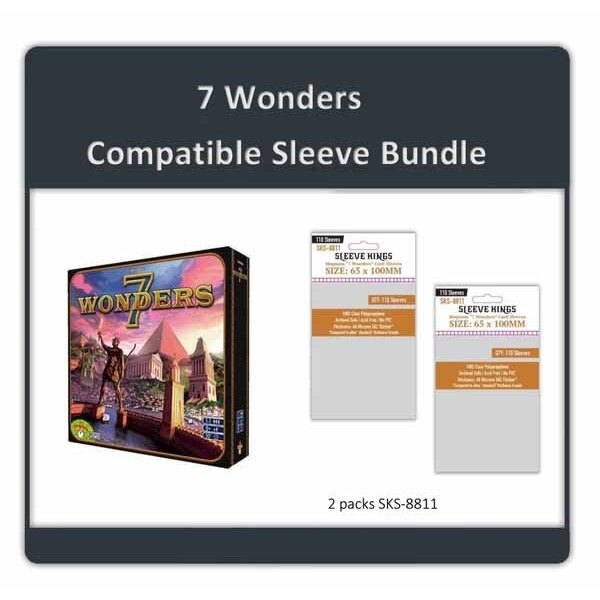 "7 Wonders" Compatible Sleeve Bundle (8811 X 2)