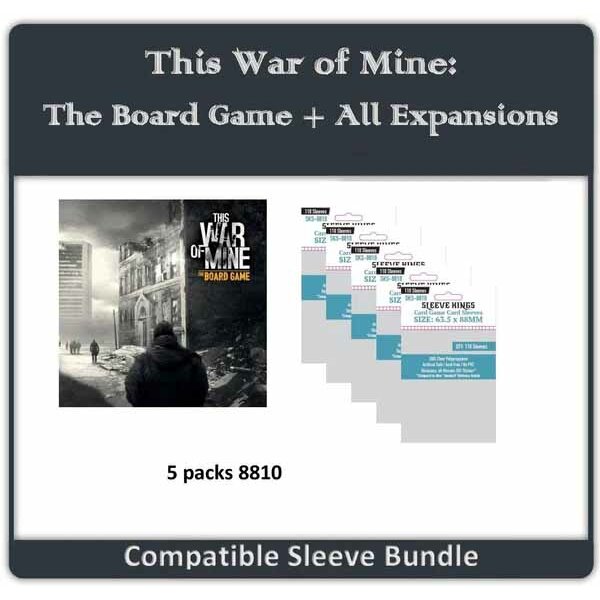 "This War of Mine: The Board Game + All Expansions" Compatible Sleeve Bundle (8810 X 5)