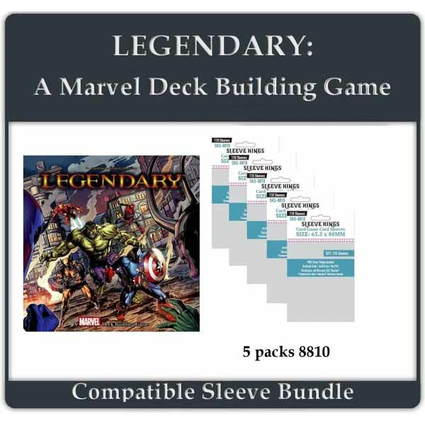 "Legendary: A Marvel Deck Building Base Game" Compatible Sleeve Bundle (8810 X 5)