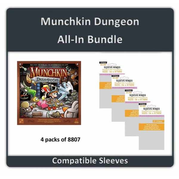 "Munchkin Dungeon All In" Compatible Sleeve Bundle (8807 X 4)