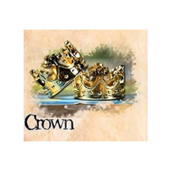 Player Token: Gold Color Crown In Metal Alloy