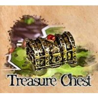 Player Token: Tarnished Gold Color Treasure Chest In...