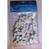 10 MM Wooden Cube Tokens (100 Pack) -White