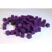 10 MM Wooden Cube Tokens (100 Pack) -Purple