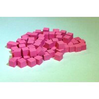 8 MM Wooden Cube Tokens (100 Pack) -Pink