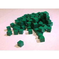 10 MM Wooden Cube Tokens (100 Pack) -Green