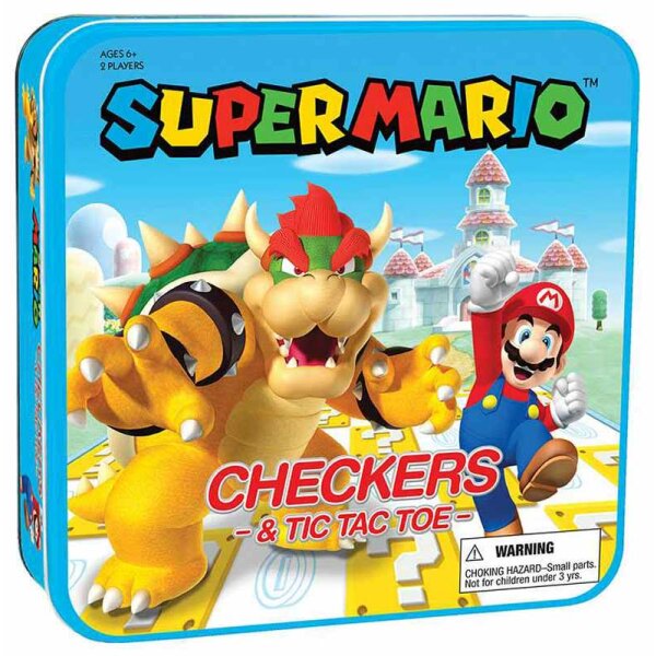 Super Mario Checkers & Tic Tac Toe Collectors Game Set