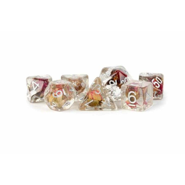 16mm Resin Poly Dice Set: Rose Dice