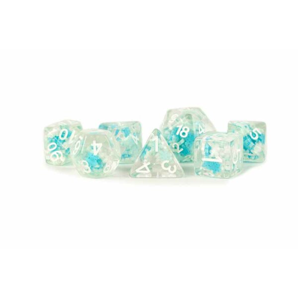 16mm Resin Poly Dice Set: Snowflake Dice