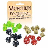 Munchkin Polyhedral Dice Set Green/Yellow