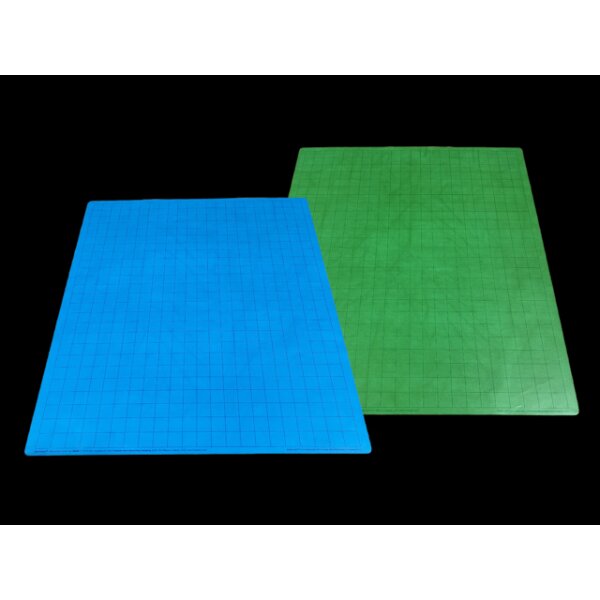 Battlemat™ 1” Reversible Blue-Green Squares (23” x 26” Playing Surface)