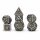 Iron Black Solid Metal Dragon Polyhedral Dice Set