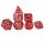 Behemoth Brushed Red Solid Metal Dice Set