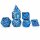 Behemoth Brushed Blue Solid Metal Dice Set