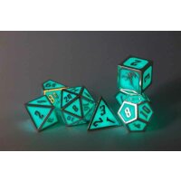 Draconis Silver With Glow In The Dark Dice Set