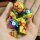 Pride Rainbow Metal Dice Set-Gold with white numbers