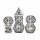 Ancient Silver Hollow Dragon Dice Set