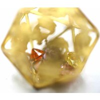 Matt Gold Hollow Dragon Dice Set Filled with Gems