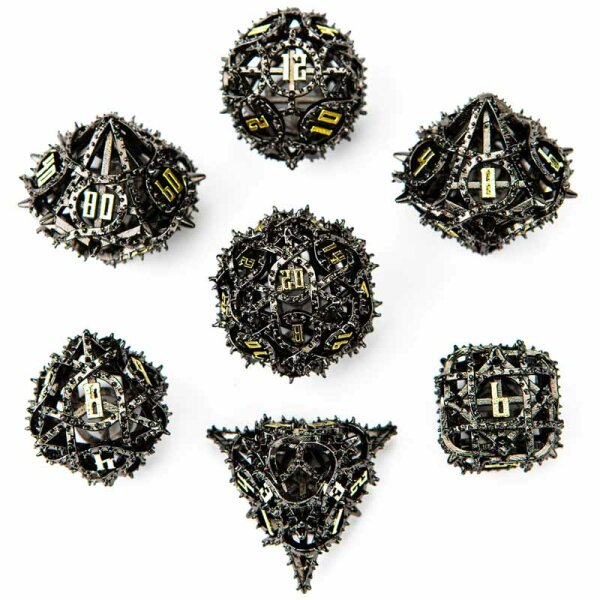 Demon Cage Hollow Dice Set-Gunmetal