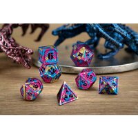 Hollow Aluminum Wyvern RPG Dice Set