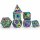 Hollow Wyvern RPG Dice Set in Rainbow