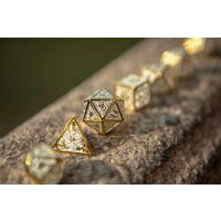 Hollow Metal Snowflake Dice Gold