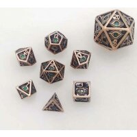 Hollow 10mm mini Dragons Eye dice set-Ancient Copper with...