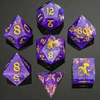 Captured Magic Handmade Sharp Edge Resin Dice-Arcane Dragon