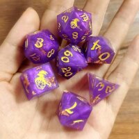 Captured Magic Handmade Sharp Edge Resin Dice-Arcane Dragon