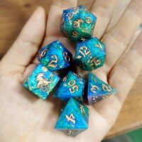 Captured Magic Handmade Sharp Edge Resin Dice-Sea Dragon