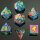 Captured Magic Handmade Sharp Edge Resin Dice-Chromatic Dragon