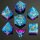 Captured Magic Handmade Sharp Edge Resin Dice-Storm Dragon