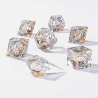 Sharp Edge Liquid Core RPG Dice Set - Gold