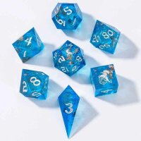 Sharp Edge Liquid Core RPG Dice Set - Blue