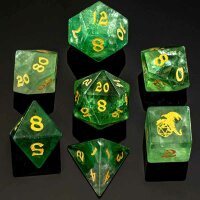 Green Fluorite Stone Dice Set