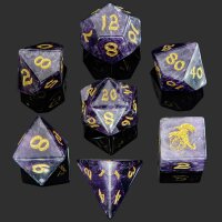 Natural Amethyst Gemstone Dice Set